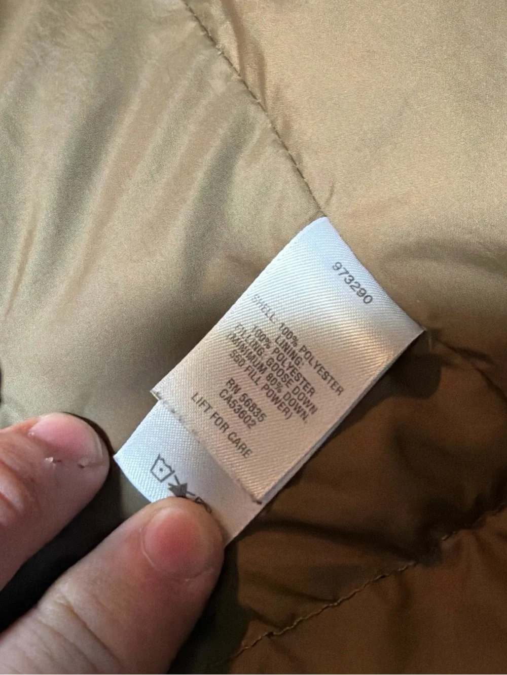 Cabelas Goose Down Puffer Best Beige And Brown Hunting Size Large